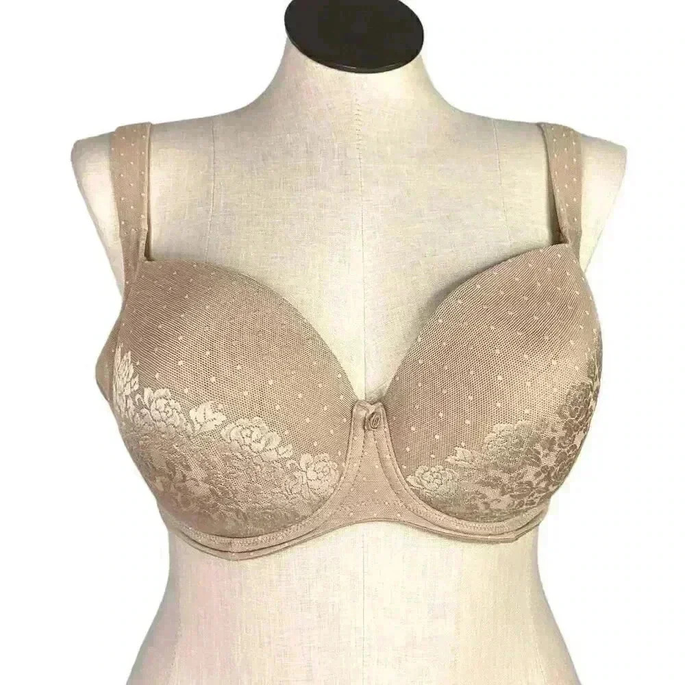 Soma Women 38DDD Stunning Support Full Coverage Bra Nude Padded Underwire